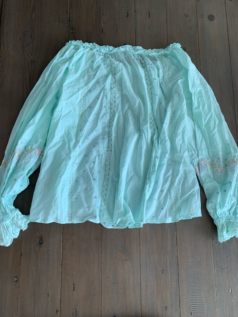 LoveShackFancy Odina top in sea foam - Picture 6 of 9